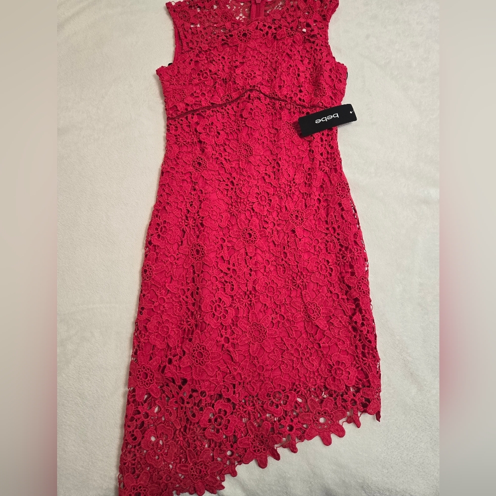 Bebe‎ Asymmetrical Floral Cocktail Dress